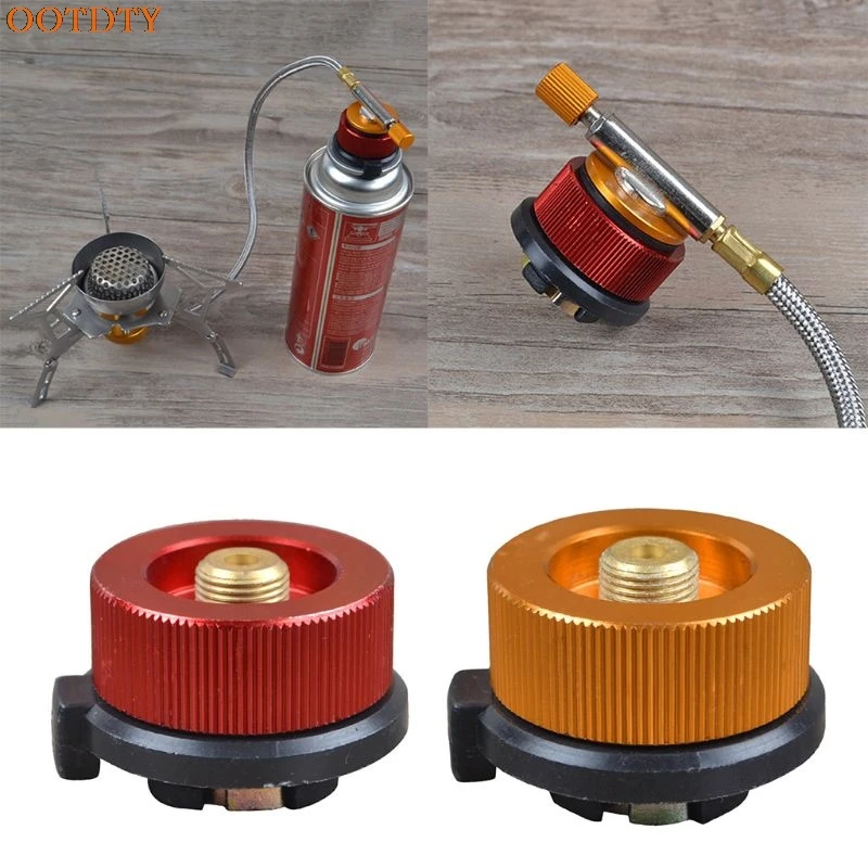 Camping Stove Burner Adaptor Conversion Outdoor Valve Connectors Gas