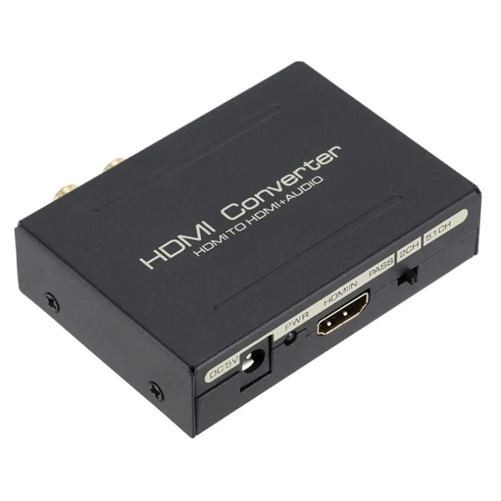 Hdmi аудио разветвитель Hdmi к Hdmi+ аудио+ Spdif R/L аудио сигнал конвертер зл/зп стерео аудио сигнал черный