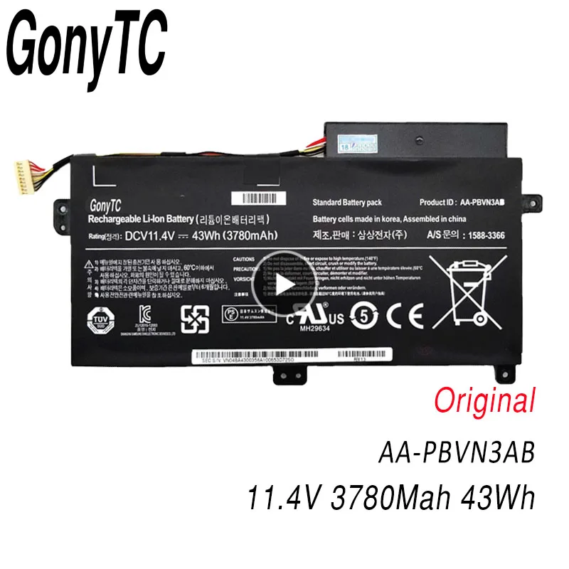 GONYTC AA-PBVN3AB 11.4V Laptop battery for Samsung Np470 NP51OR5E NP510R5E Ba43-00358a NP370R4E Np510 NP370R5E 1588-3366 np450r5 |