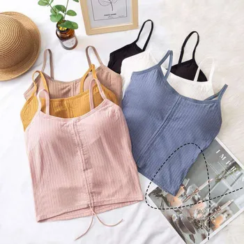 

Women Padded Camisole Tank Tops Sexy Lingeries Sexy Beauty Back Camis Underwear Knitted Tops