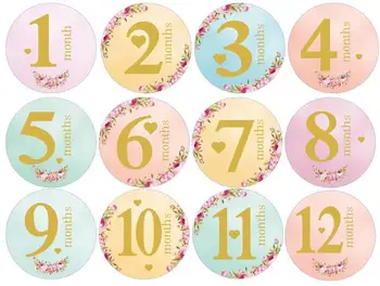 

20pcs Newborn Baby Boy Girl Month Stickers Monthly Photo Props Number Card Kit Photography Milestone Memorial