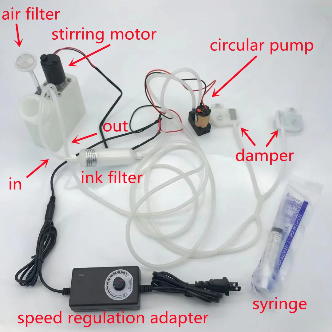 

New design External Circulation Box White Ink Circulation System Device Stirring Pump for DTF Printer l1800 l805 1390 motor tank