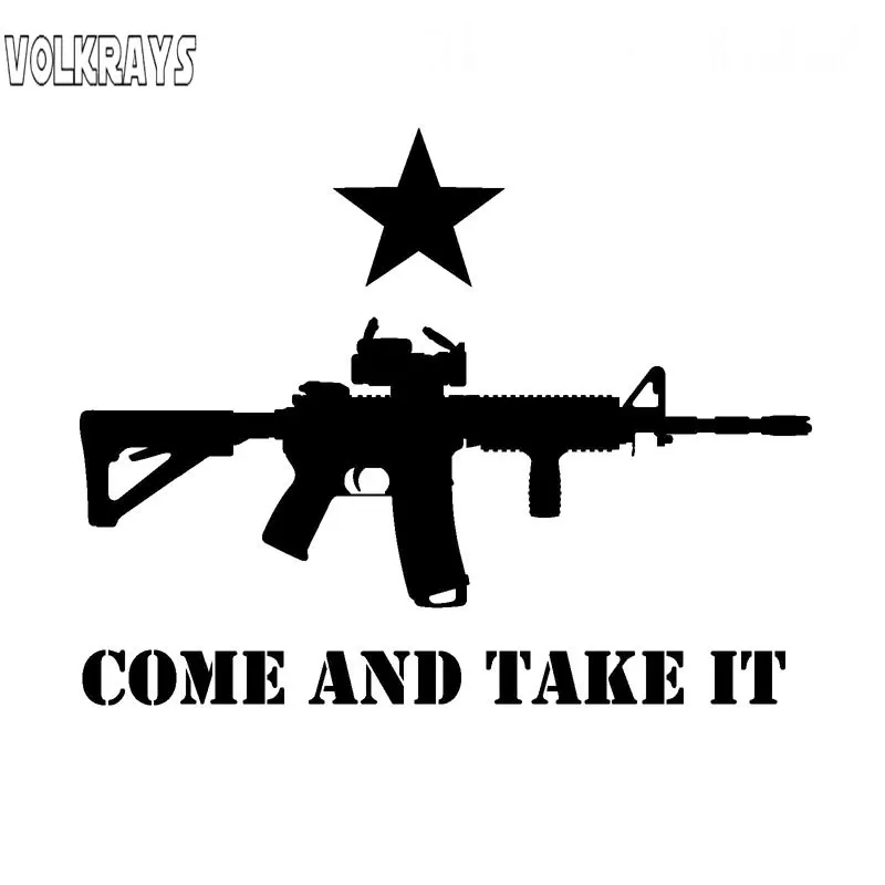 Volkrays креативные автомобильные стикеры Come and Take It AR 15 Gun Flag Texas Accessories
