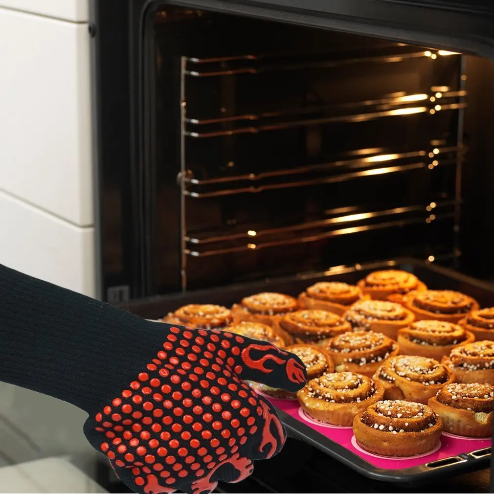1 пара термостойкие толстые силиконовые перчатки для приготовления пищи, выпечки барбекю, духовки, перчатки для барбекю, гриля, рукавицы для мытья посуды, перчатки для кухни Su C229