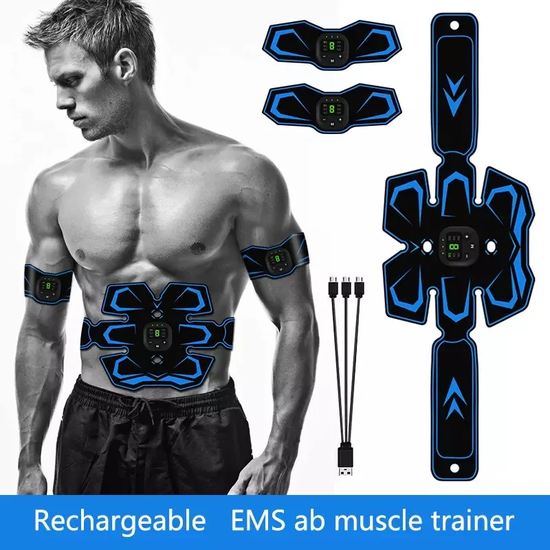

Eletric Muscle Stimulator ABS Muscle Stimulator Electric Abdominal Muscle Belt EMS Muscle Trainer for Body Massage Relaxation