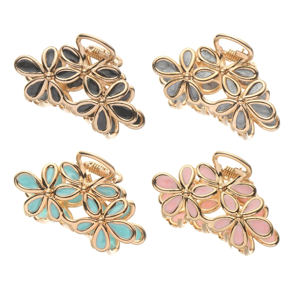 Women Girls Metal Non Slip Flower Hair Accessories Ornament Styling Tools Hair Clips Hair Claw