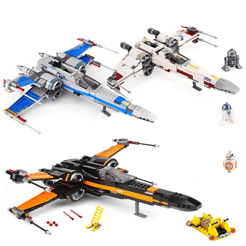 

Compatible Legoinglys Star Wars Order Poe's X Toys Wing Fighter Building Block Bricks Educational Gifts Starwars 75101 75102