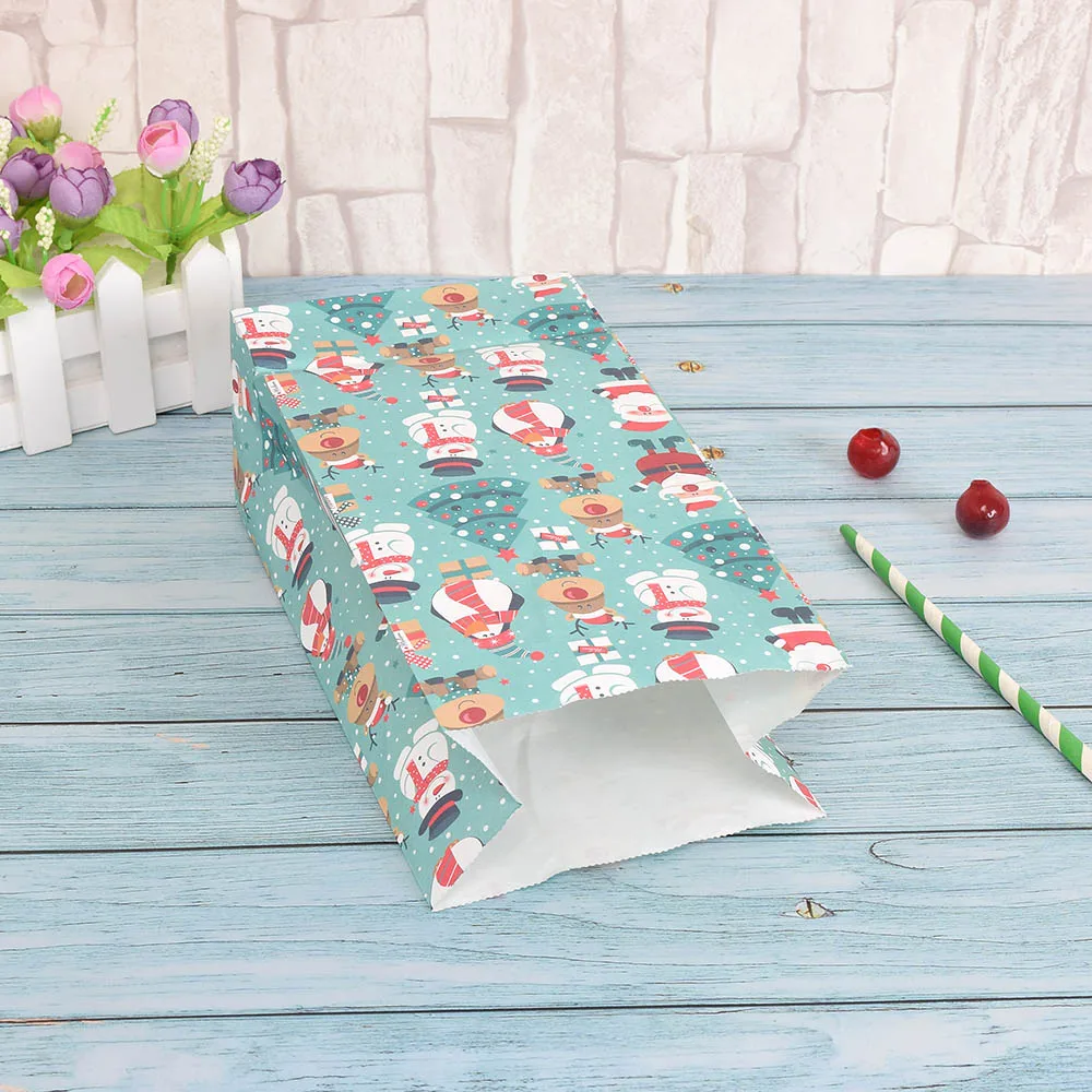 Christmas Paper Bag Favour bags treat bags gift wrapping bag baked goods bag Pastry Tool Wrapping