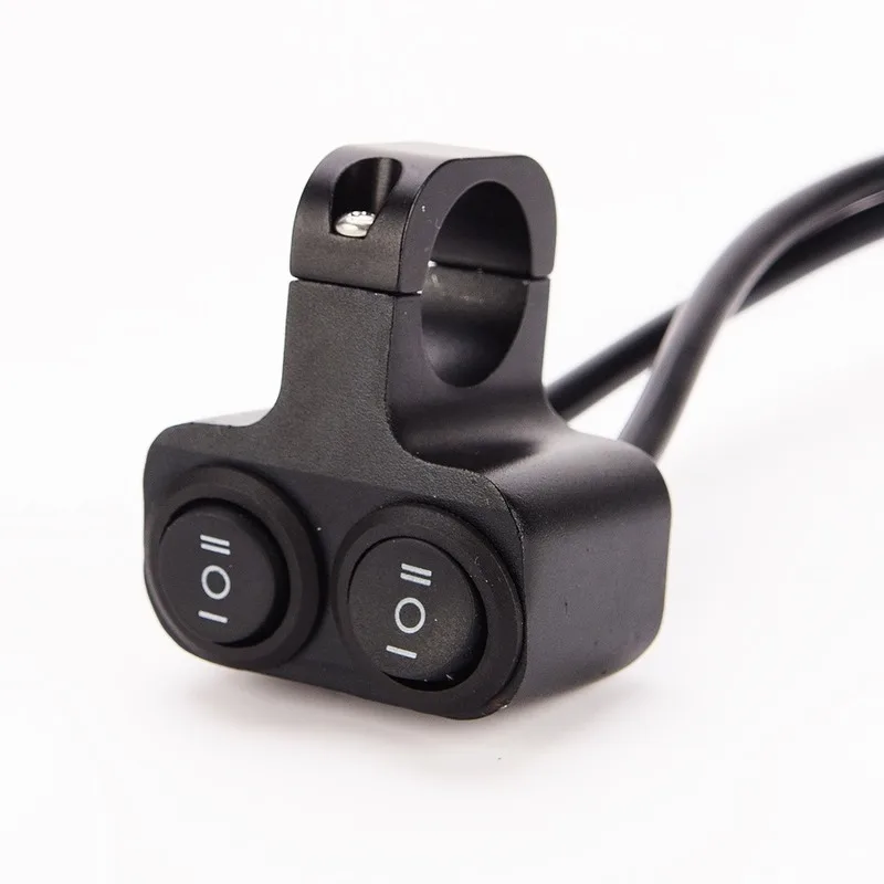 

1Pc 12V 22MM Universal Motorcycle Handlebar Double Control Switch Headlight Double Flasher Speaker Switch Motorcycle accessories
