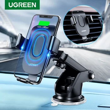 

Ugreen Qi Car Wireless Charger for iPhone X XS 8 Samsung S9 Mobile Phone Charger Fast Wireless Charging Car Phone Holder Stand
