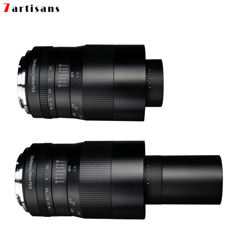 7artisans 60 мм f2. 8 1:1 ручной макро Фокус объектив APS-C для Canon EOS M50 M6 sony E Mount M4/3 GH5 Fuji X-mount беззеркальная камера