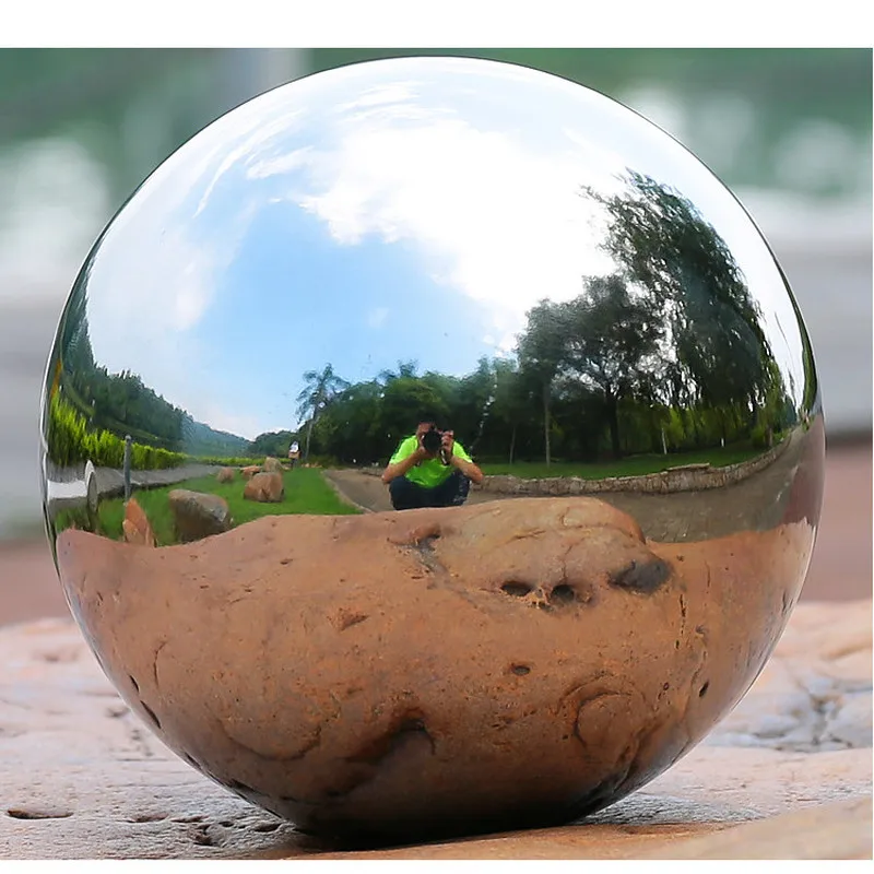 1 шт. Сферический зеркальный полый шар Блестящий блестящий шар из нержавеющей стали для украшения сада украшения 51 мм~ 120 мм