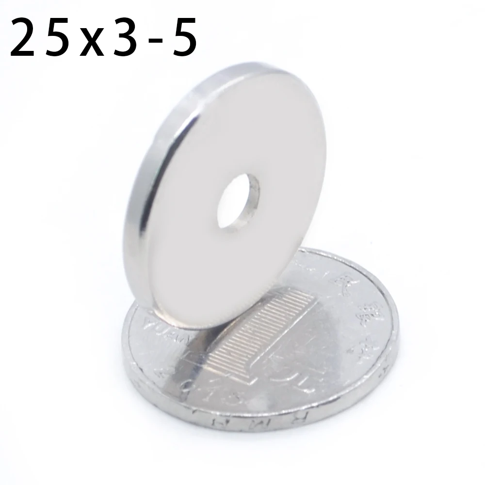 

100 pieces. 25 * 3-5 N35 Super Strong Round Neodymium Countersunk Ring Magnets 25 x 3 mm Hole: 5 mm Rare Earth Wholesale