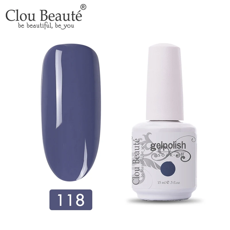 Гель-лак Clou Beaute Vernis, УФ-краска, сделай сам, лак для ногтей, гибридный, 15 мл, розовый, красный, фиолетовый цвета, УФ-яркий и блестящий Гель-лак - Цвет: 11118