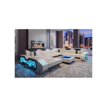 

Chaise Sofa New Style Leather Sofa Young Leather Sofa Bed 7 Seater Sofa JV003