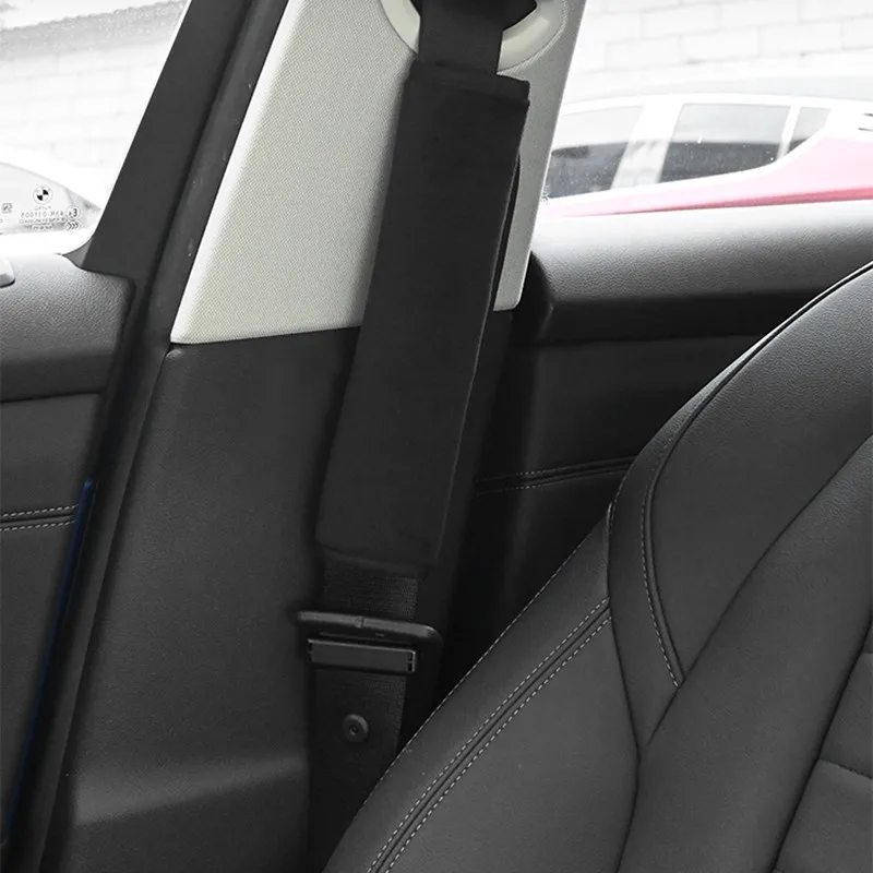 2PCS Car Plush Shoulder Pads Seat Belt Cover Car Accessories LJ 