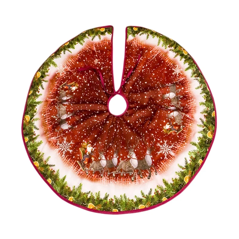 

New Christmas Tree Skirt Colorful Non-Woven Fabric Christmas Tree Ornaments Tree Dress Round Skirt Home Festive Decorations A