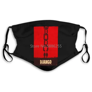 

Django Unchained Chain Movie Poster Tarantino Western Cowboy Black Mens Men Men's Women's Mouth Mask Filter