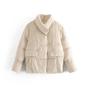 

2020 Women Winter Parkas Cotton Padded Clothes Korean Student Casual Loose Short Coat Plus Size Thick Stand Collar Female Jacket