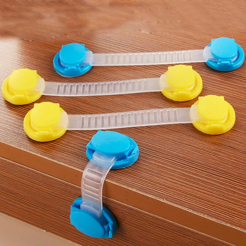 10Pcs/Lot Children Safety Lock Baby Security Protector Drawer Door Cabinet Locks Plastic Protection Kids Safety Door Lock