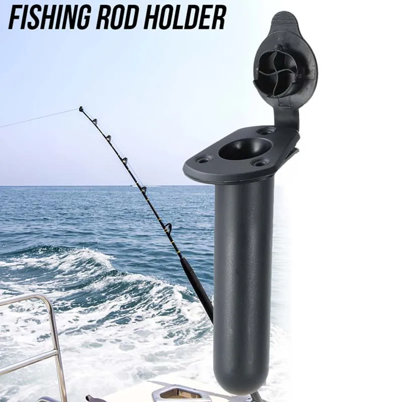 1 Pcs Flush Mount Bracket Holder With Cap Cover Kayak Fishing Boat Rod Tackle Rowing Boats Accessory Tool | Спорт и развлечения