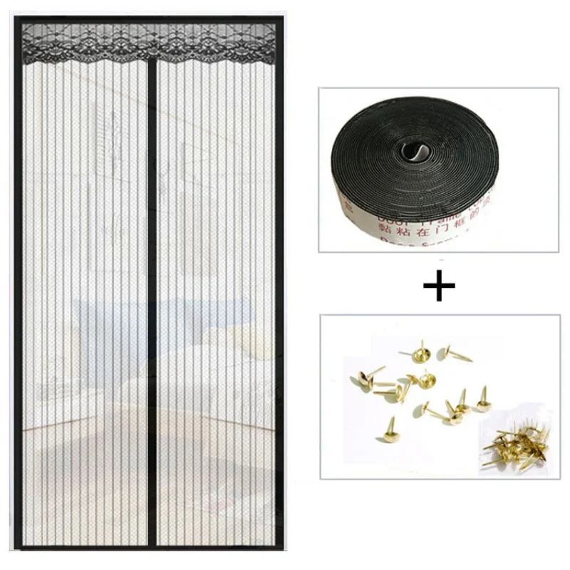 

Hook & Loop Fastener Fixed Insect Magic Door Net Screen Anti Mosquito Magnetic Bug Mosquito Fly Insect Curtain Mesh Guard