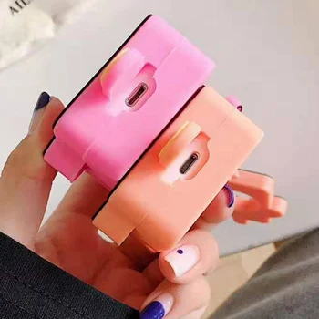 

Cartoon Love Silicone Case Earphones for Apple Airpods Bluetooth Wireless Earphone Protective Skin Cover Box Attach Keychain
