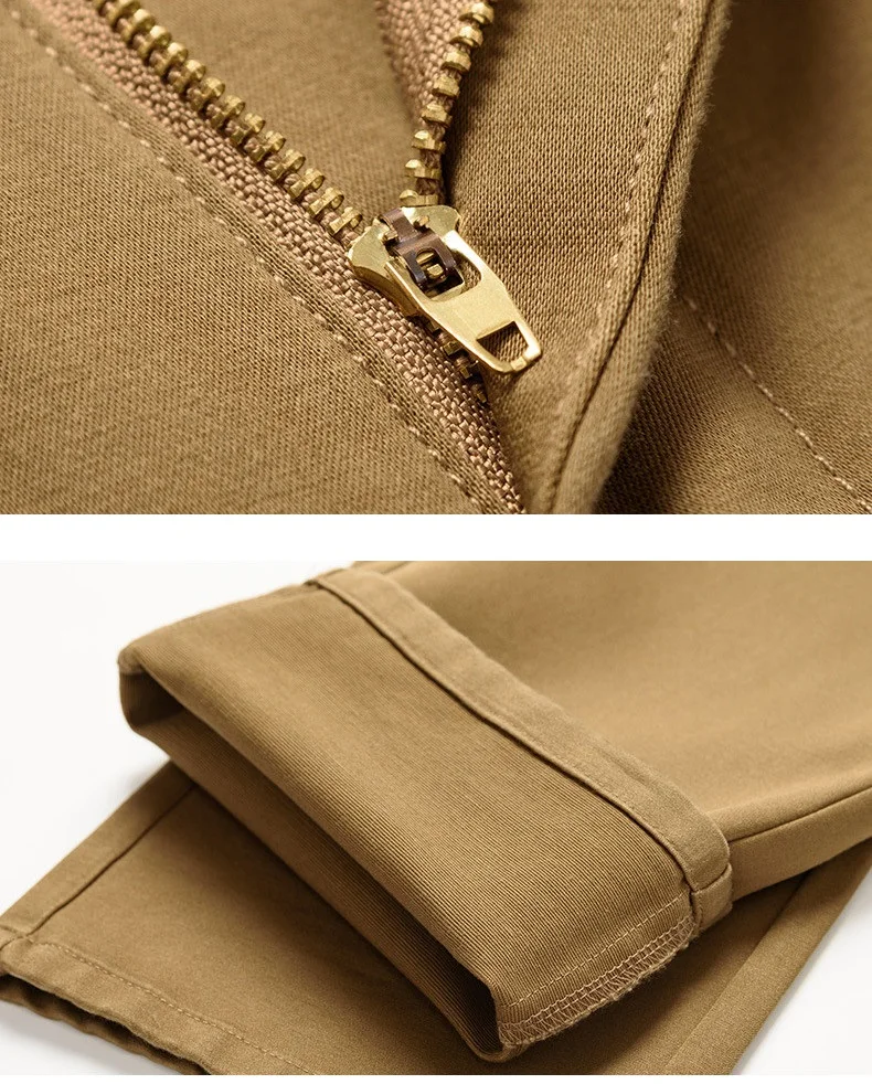 Men Pants Men's Fashion Classic Casual Loose Straight Trousers Mens Cotton Business Middle-aged Long pants Male Plus Size 28~42