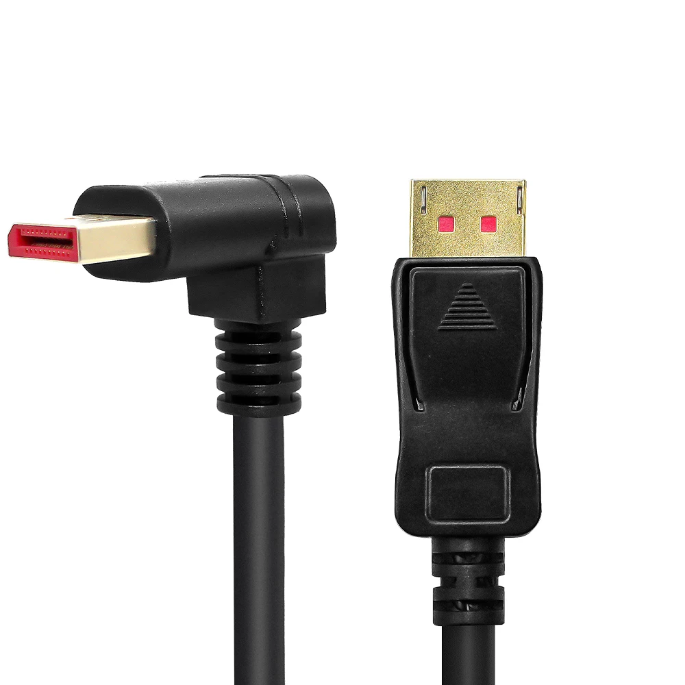 HUHANGGod Cavo DisplayPort 8K 1.4, angolo sinistro 90 gradi, DP maschio a cavo maschio, supporto 8K@60Hz 4K@/144Hz, 1080P@240Hz per computer desktop laptop monitor 1,8 m (sinistra
