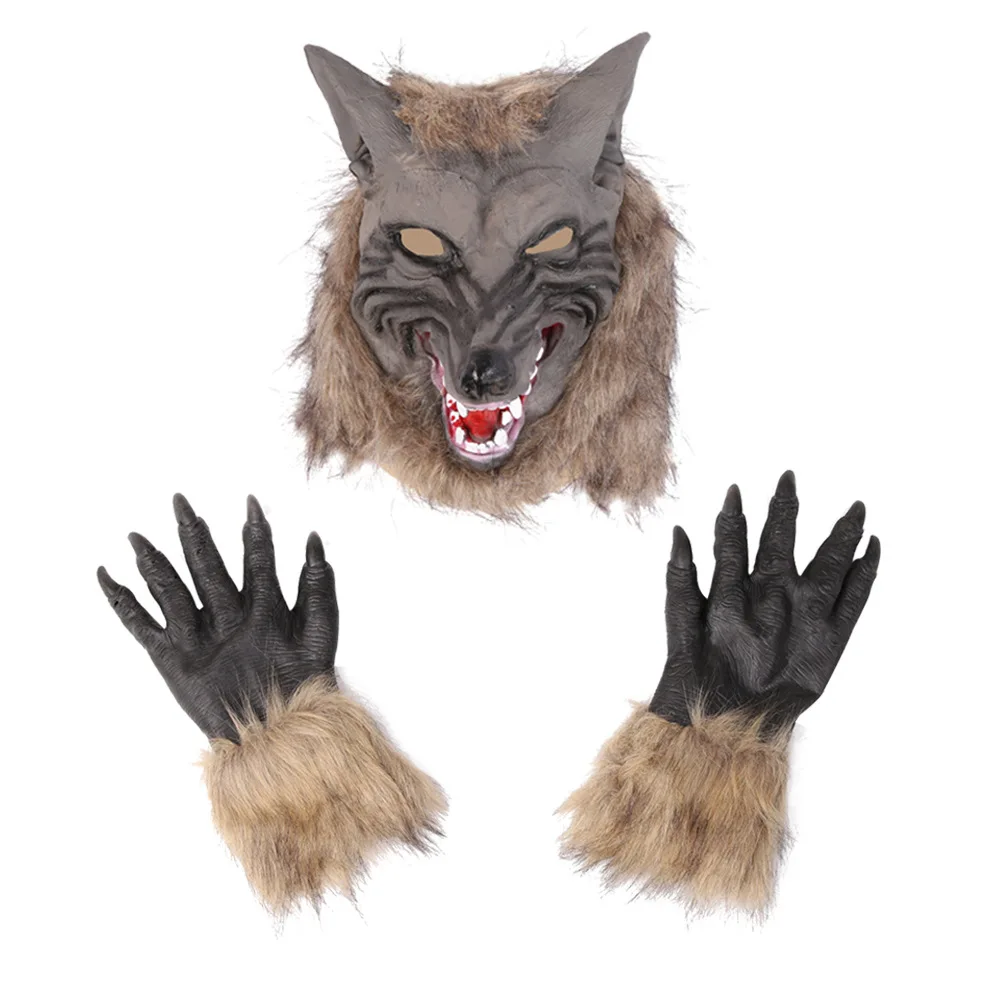 Masque Tete De Loup Garou Et Gants Realistes Costumes De Cosplay Aliexpress