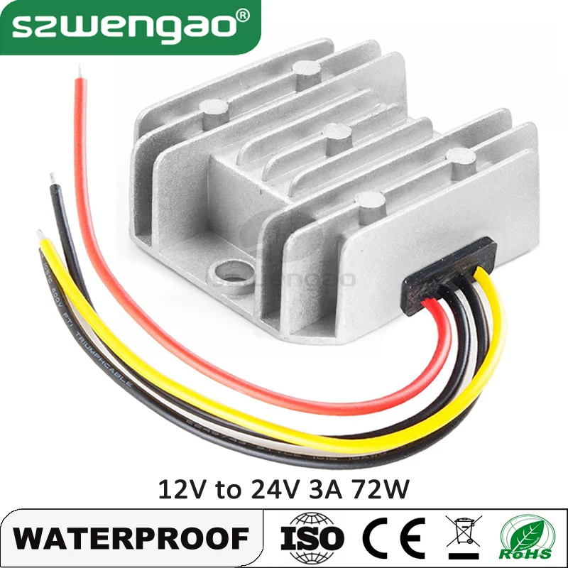 Повышающий преобразователь постоянного тока szwengao 12 В до 24 1 А 2 3 а с регулятор