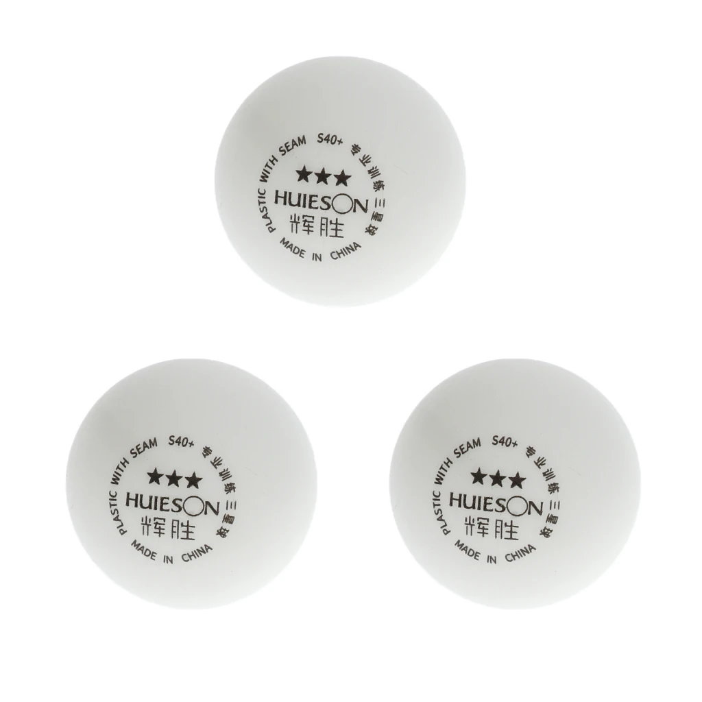 3 Pieces New Material Table Tennis Ball 40+mm Diameter 2.8g 3 Star ABS Plastic Ping Pong Balls for Table Tennis Training