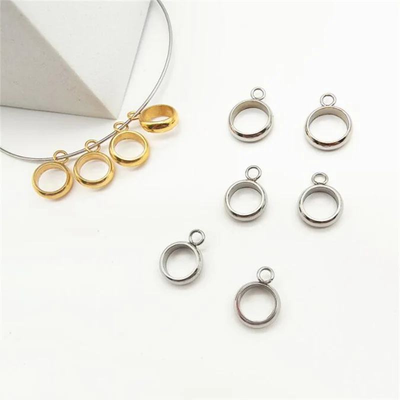 20 stücke Edelstahl Spacer Perlen für Schmuck Machen Fit Charme Halskette Anhänger Kautionen für Diy Armbänder Halskette Zubehör – Detail 6