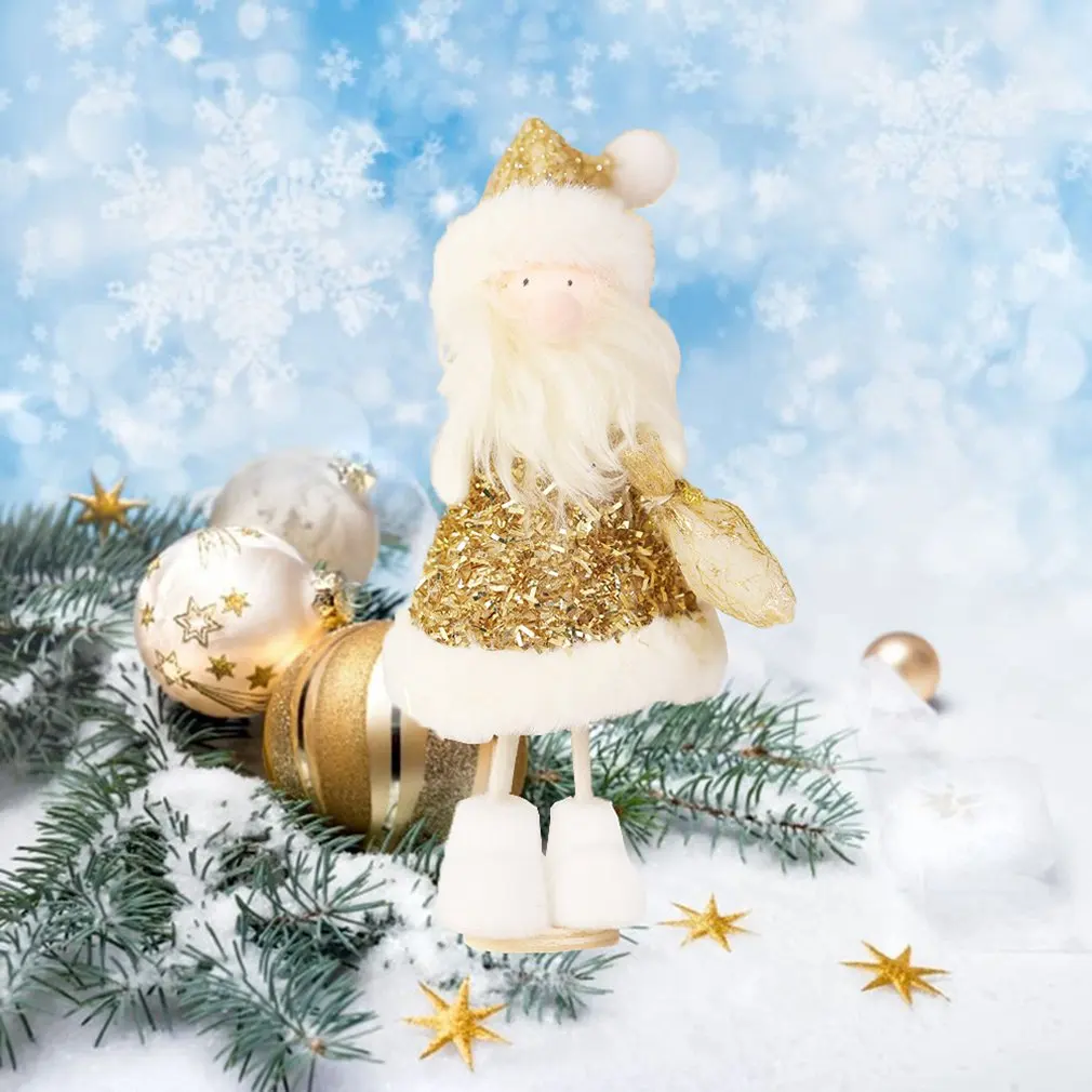 Hanging Angel Doll Decoration Pendant Gold Angel Christmas Tree Plush Cute Creative Fabric Ornament