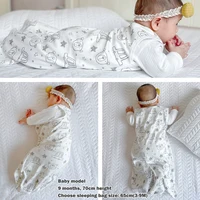 Sleeping Bags For Baby 3-18Months Summer Thin Baby One-Piece Sleepwear Cute Bear Print Cartoon Sleepsack Anti-Kick Blanket 2