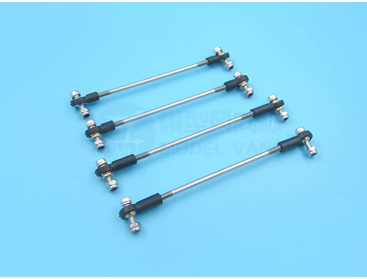 RCBoatM3ServoLinkagePushrodKit3mmBallJointBucklePlasticMini