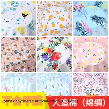

140x100cm cotton fabric wear Making Clothes Curtain Table Cotton Fabric Clothing Fabric Casual Plant Printed tela algodon DIY