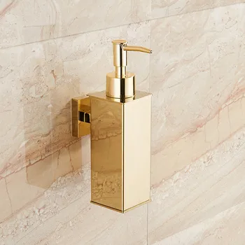 

Liquid Soap Dispenser wall Hand Kitchen Sink Soap Container 304 Stainless Steel Gold Bathroom Shampoo Holder Wall Mounted Bottle