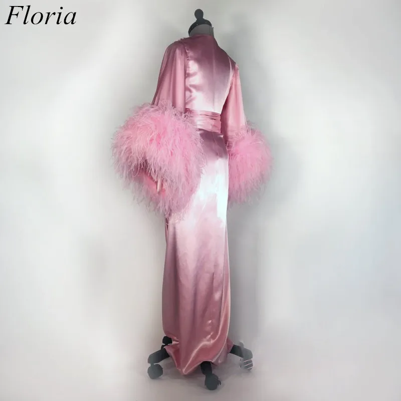 Розового размера плюс платье для выпускного вечера в арабском стиле Vestidos De Fiesta Дубай танец Коктейльные Вечерние платья вечернее платье с перьями