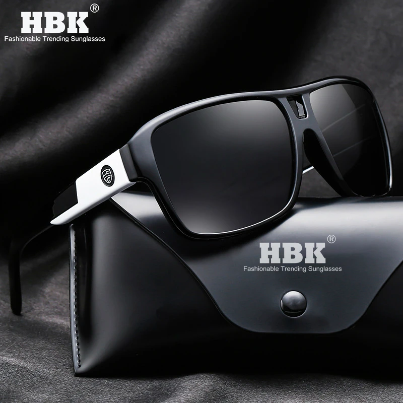 Мужские солнцезащитные очки HBK классические поляризационные в пластиковой