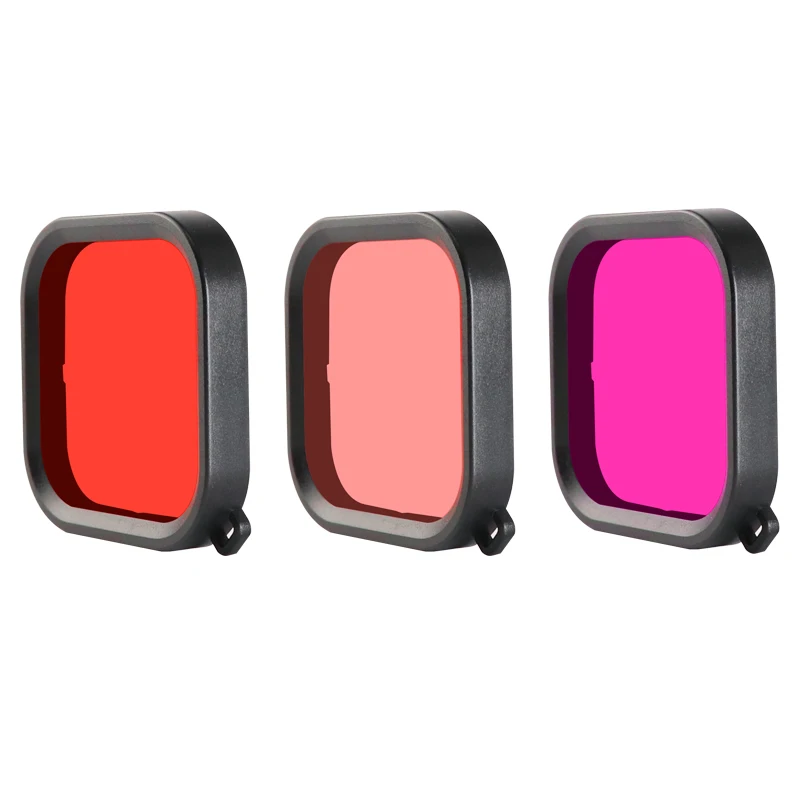 

3 in 1 Diving Lens Filter for GoPro Hero 8 Polarizer Red Purple Lens Filter for GoPro Hero 8 Waterproof Case Gopros accessories