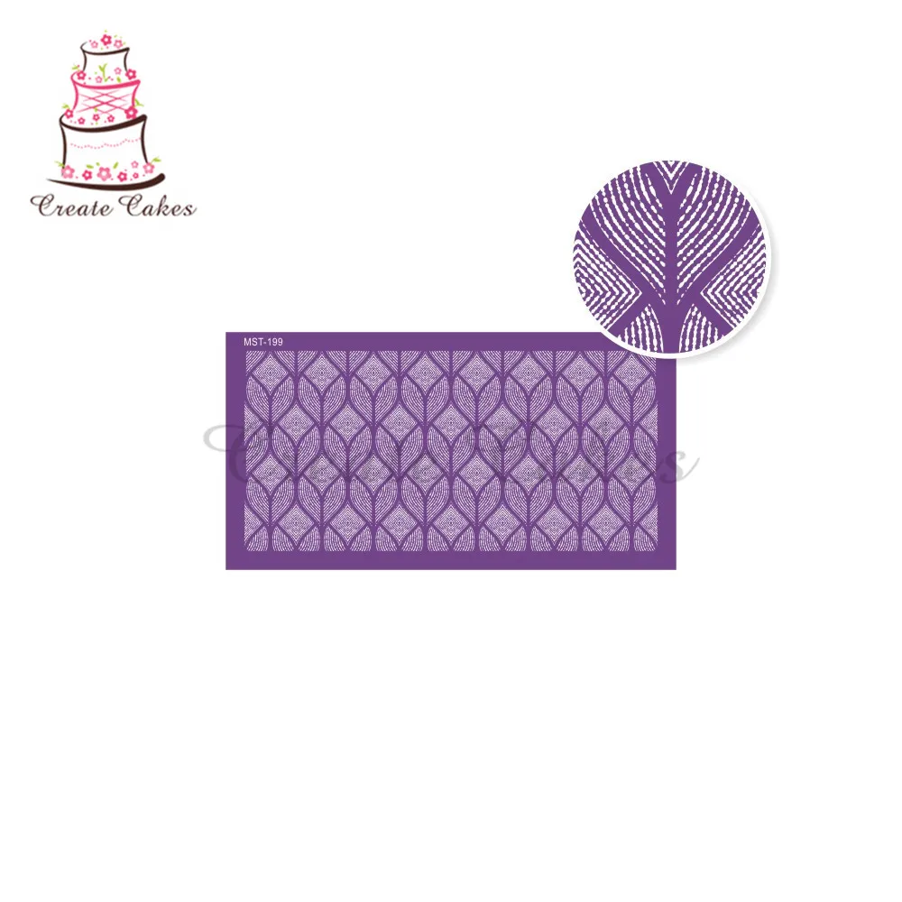 

Fingerprint Mesh Stencils Fabric Cake Stencil Template Cream Chocolate Cake Mold For Wedding Cake Decorating Tool Bakeware