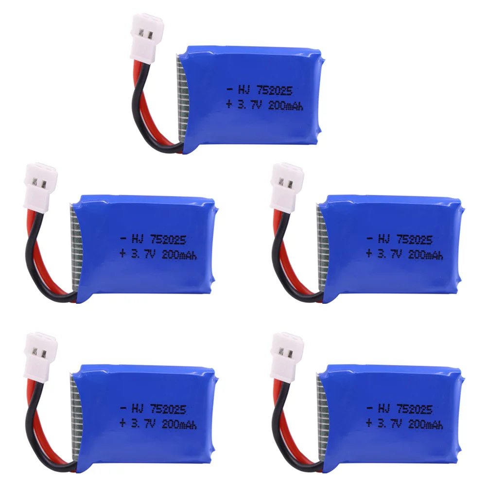 Литий полимерный аккумулятор 3 7 в для Syma X4 X11 X13 RC Quadcopter Drone Parts V 200mah 752025 литий 1 10
