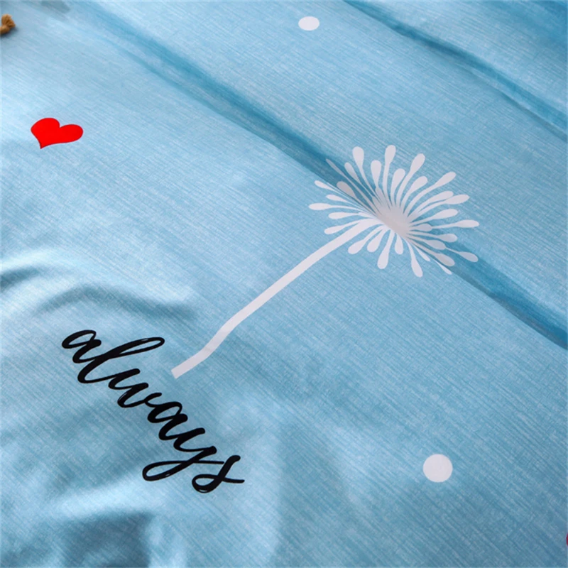 Cartoon Pattern Bedding Set Luxury Vs Secret Pink Bed Sheet Quilt Cover Pillowcase Family Set Soft Breathable Full Size Bed Set