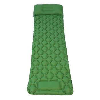

Ultralight Inflatable Sleeping Mat Beach With Pillow Backpacking Hiking Travel Waterproof Nylon Pump Outdoor Camping Folding Bed
