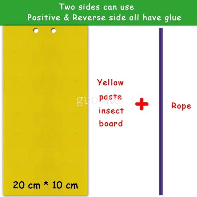 5 db Két Arcpaszta Rovarlemez Kétoldalas Bugrétegű Matricák Ragasztótábla Ragasztócsapdák Sárga Ragadós Rovar Fogó Légykapó - Image 4