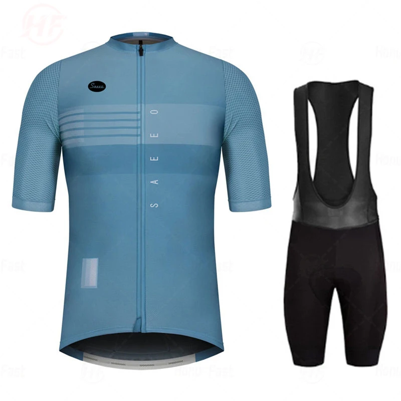 Saeeo Style Cycling Jersey Set for Men, Short Sleeve Bicycle Clothing Kit, MTB Bike Wear, Triathlon Maillot, 2024 3