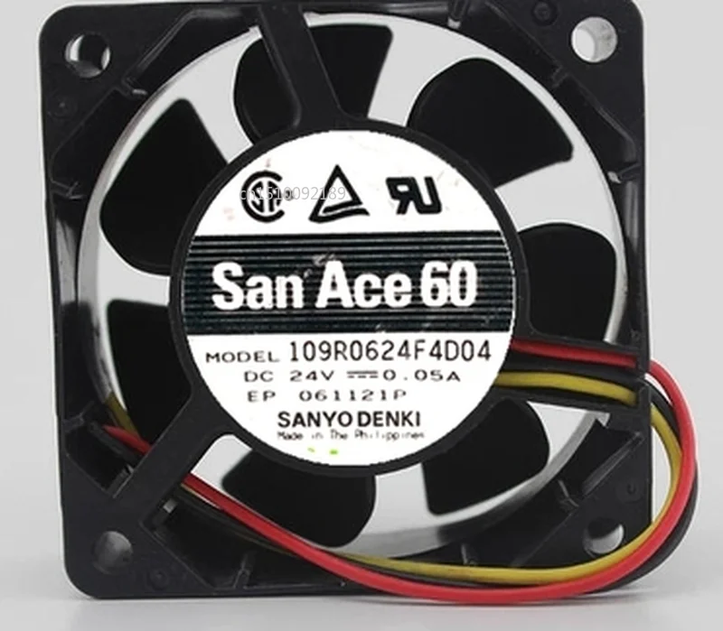 

Free shipping 109R0624F4D04 DC 24V 0.05A 60x60x25mm 3-wire Server Cooler Fan