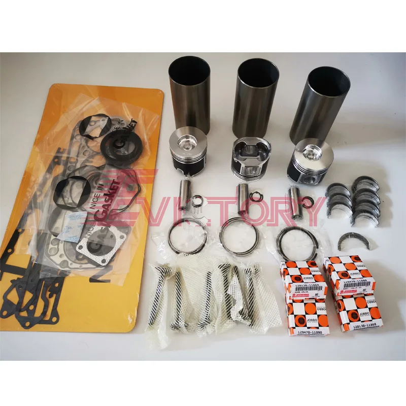 

Yanmar excavator 3TNV84 rebuild kit piston liner bearing gasket valve pump rod