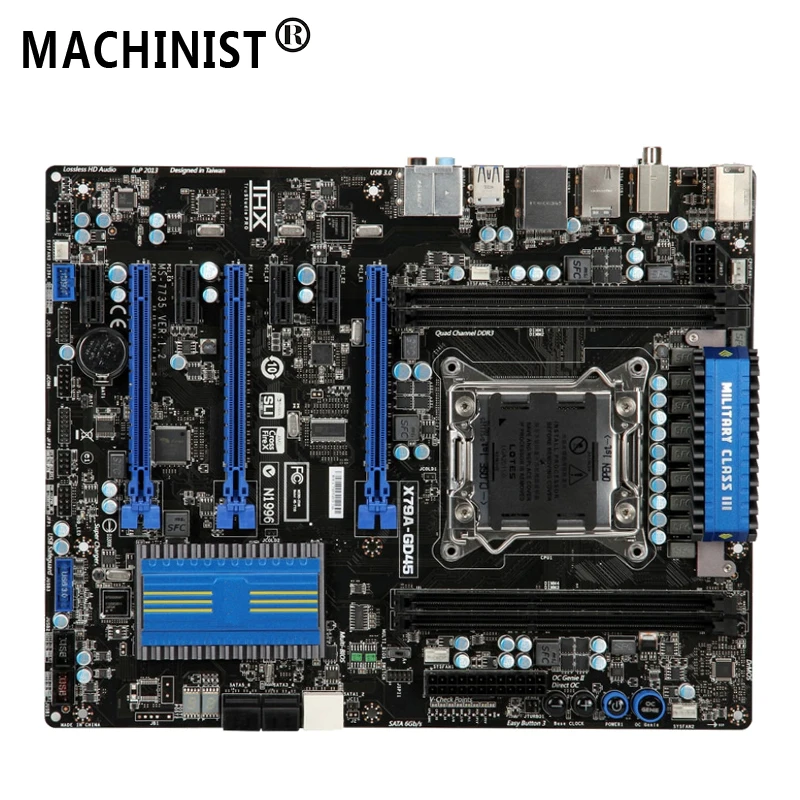 

For MSI X79A-GD45 Desktop motherboard MB Intel X79 LGA 2011 ATX DDR3 64GB SATA3.0 USB3.0 100% fully Tested Free shipping